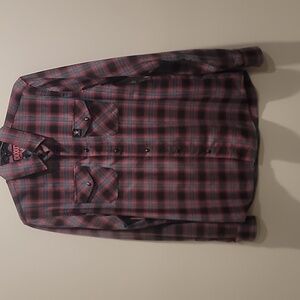 DIXXON Shreddy Edition Men's Snap Button Flannel - Size Large Tall LT